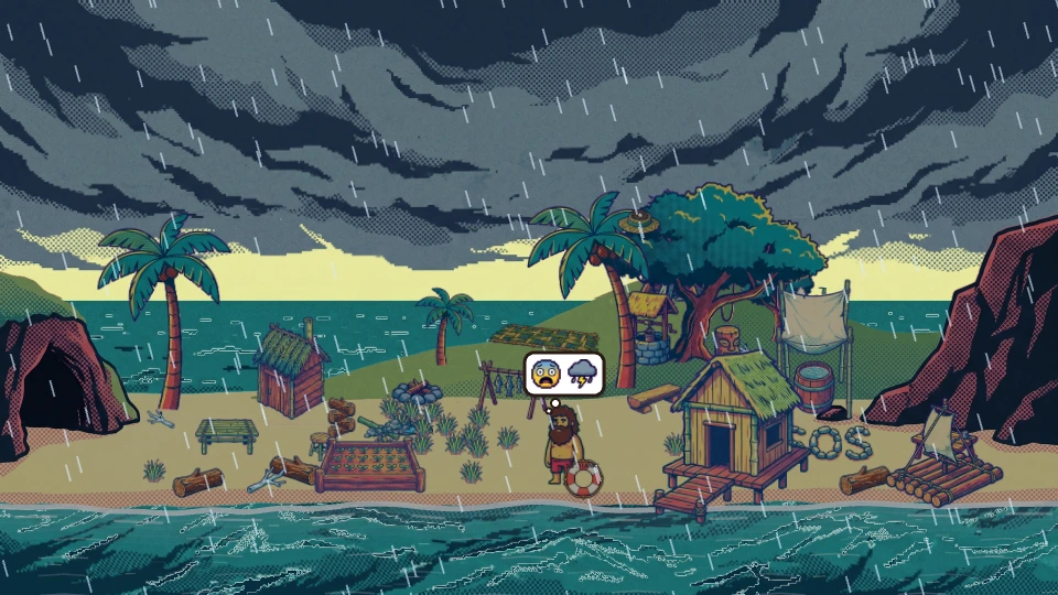 Stormy weather over Johnny’s island and the surrounding sea