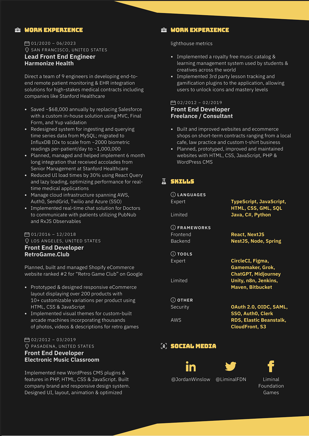 Jordan Winslow Resume Page 2